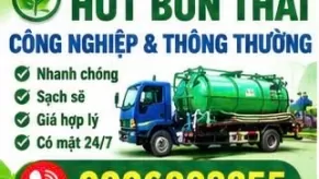 Hút Bùn Thải Từ Hệ Thống XLNT Đầy Đủ Chứng Từ Giá Cạnh Tranh