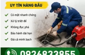 Xử Lý Cống Nghẹt Triệt Để Bảo Hành 5 Năm Giá Rẻ Bất Ngờ