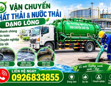 Dịch Vụ Vận Chuyển Nước Thải Uy Tín Chuyên Nghiệp