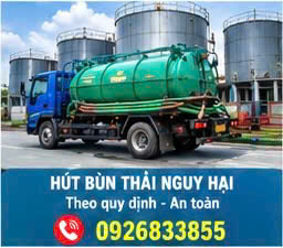 Hút bùn thải bể điều hòa