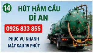 Hút hầm cầu dĩ an 
