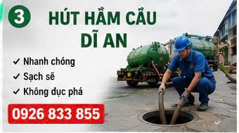 Hút hầm cầu dĩ an