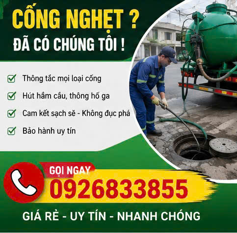 Thông cống nghẹt thủ dầu một