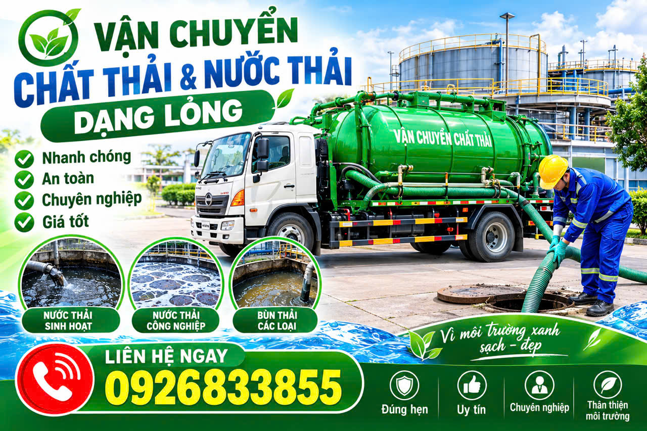 Dịch vụ vận chuyển nước thải