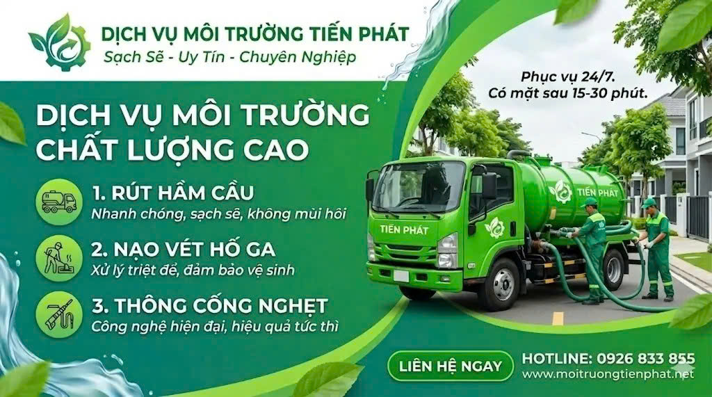 Sự cam kết của Xử Lý Môi Trường Tiến Đạt